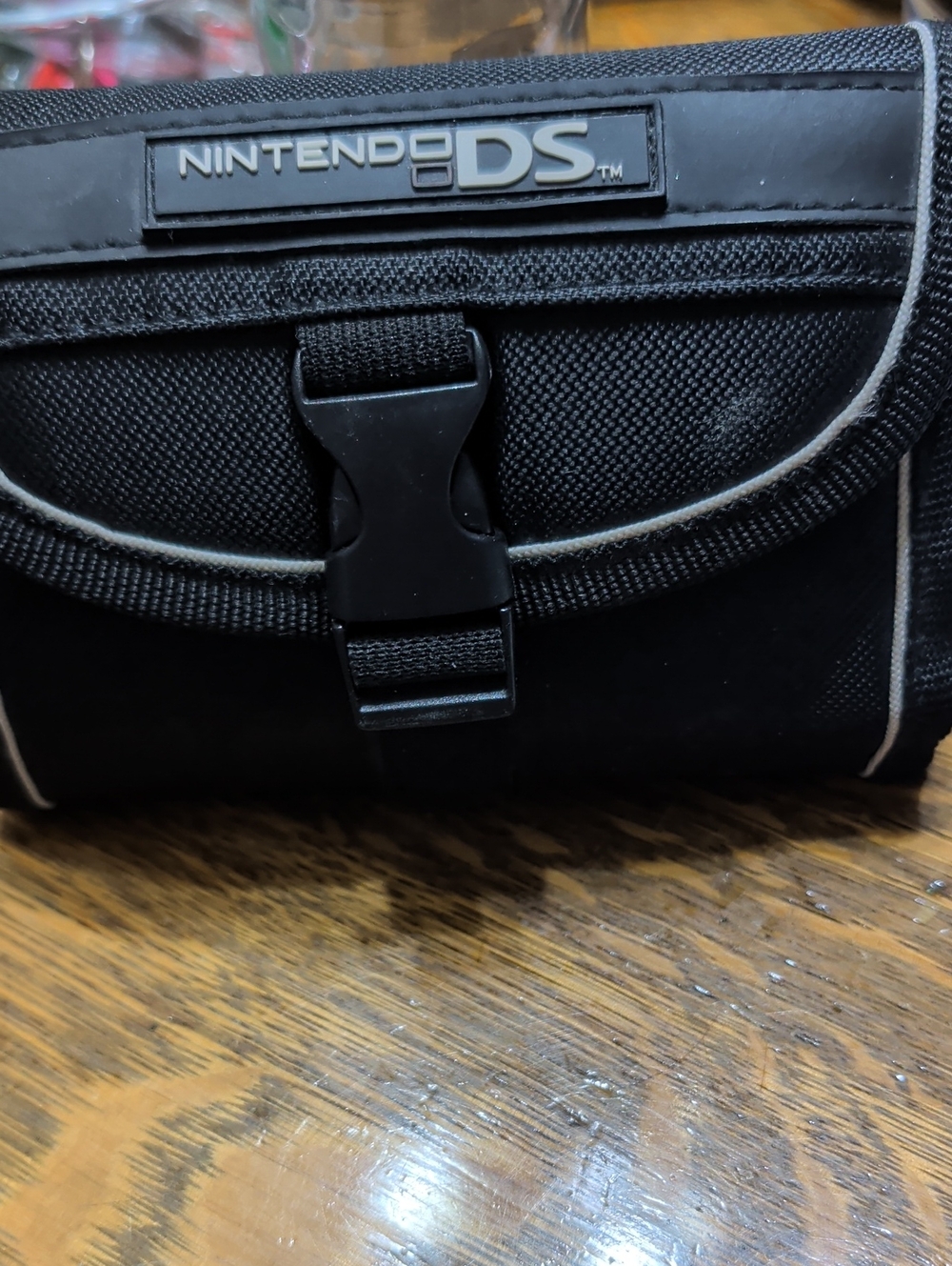 Nintendo DS Black Travel Pouch with White Piping